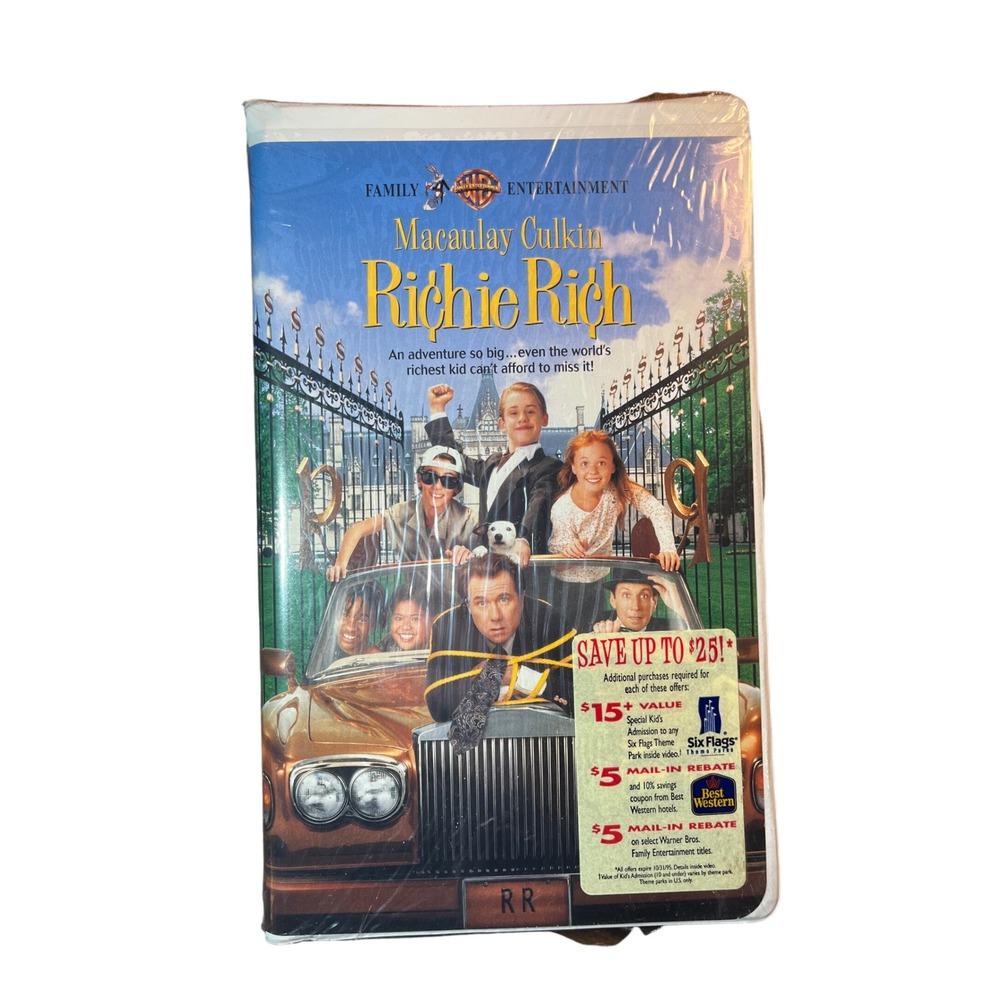 Richie Rich VHS 1994 Macaulay Culkin Warner Bros Factory Sealed Clamshell New